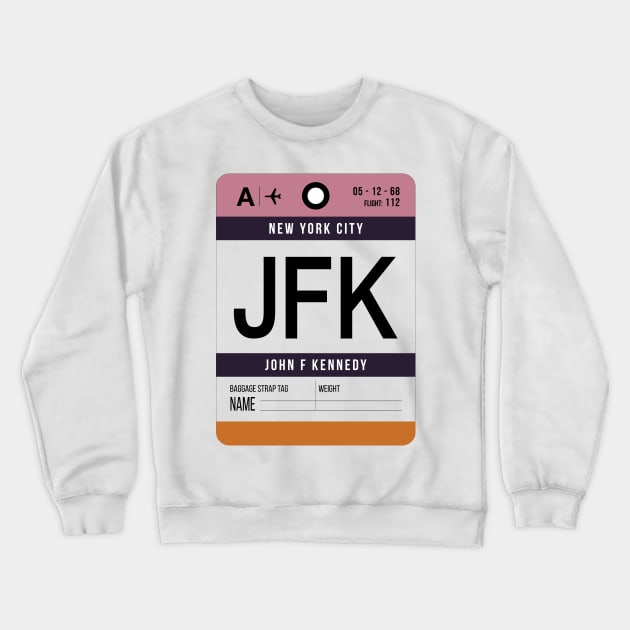 Avgeek Airport code tags - JFK - New York Crewneck Sweatshirt by ArtByMe